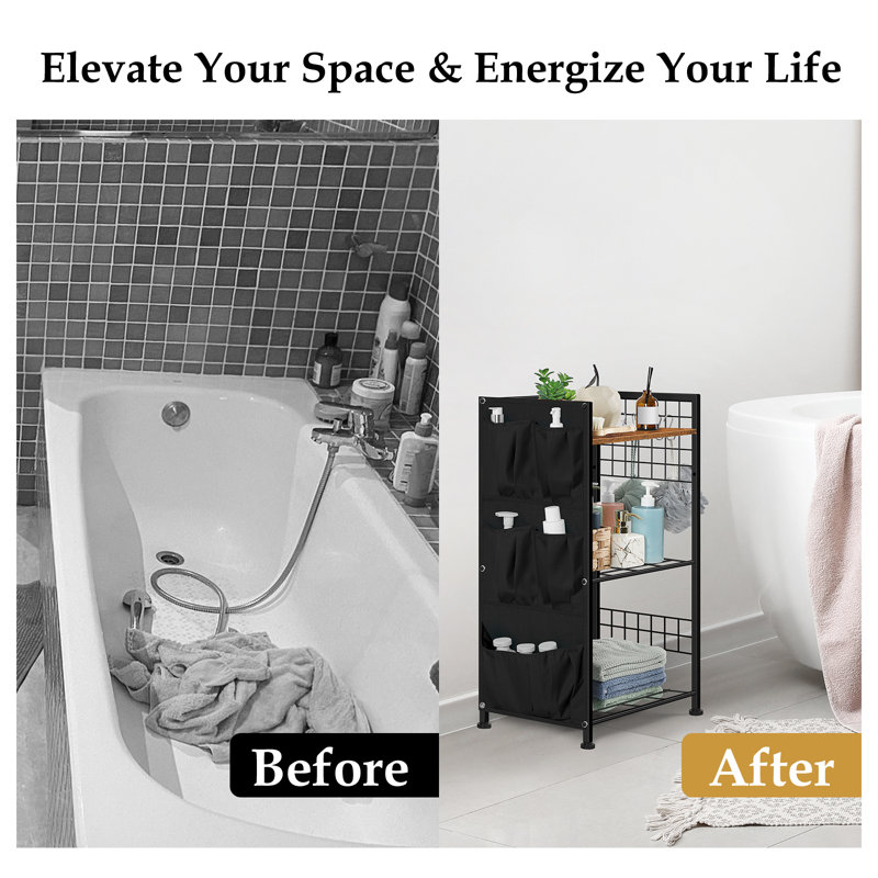 Bathroom Storage Shelf Brown