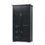Armoire de rangement haute et large avec portes pour salle de bain / bureau, trois tiroirs, tablettes réglables et dispositif anti-basculement-1180471203