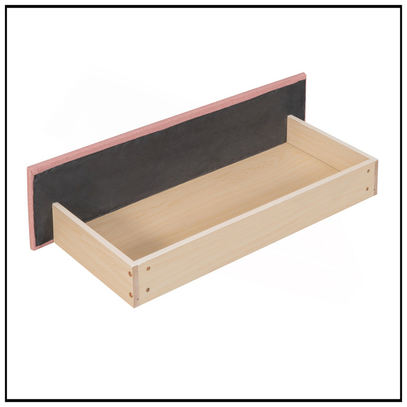 Lit de jour rembourré avec 2 tiroirs de rangement, structure de canapé-lit simple, aucun sommier nécessaire, tissu en lin