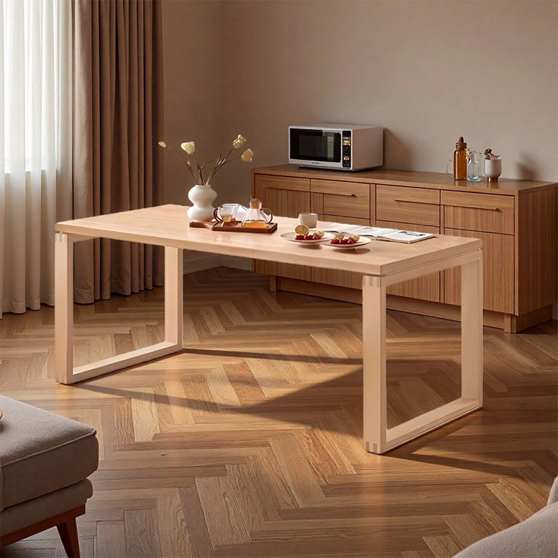 Table de salle à manger en bois massif tendance et tendance, 29.52"H x 62.99"L x 31.49"W