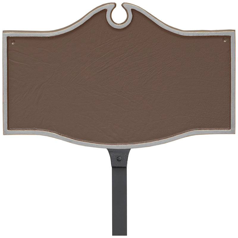 Colonial Petite Address Sign Plaque with Lawn Stake, Yes