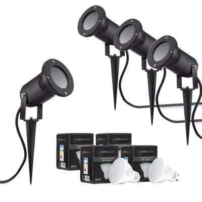 Gammons Black Metal Metal Pathway Light Pack