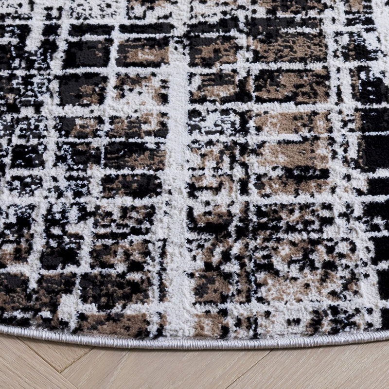 Mila 230 Performance Abstract Rug, Round 6'7"