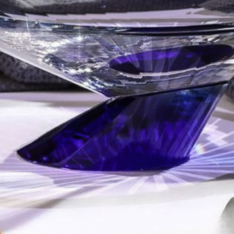 Crystal Decorative Bowl, Blue/Clear