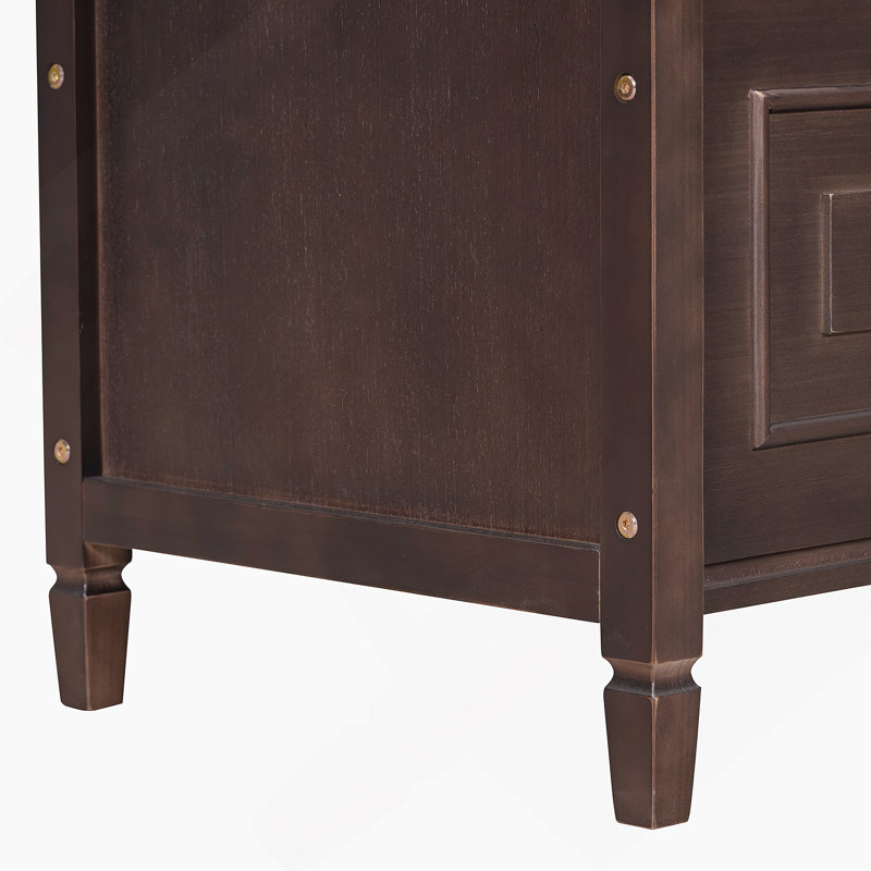Banc de rangement rustique multifonctionnel (espresso), Espresso