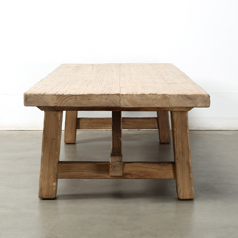 Approx. 70 Inches Long Rustic Farmhouse Coffee Table Weathered Natural