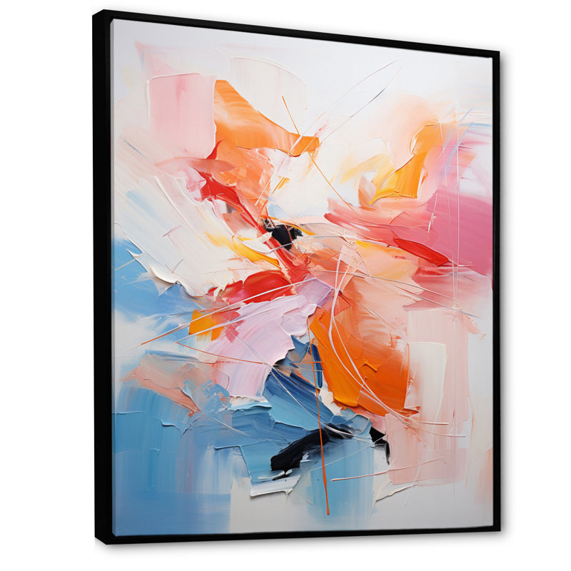 Impression sur toile sur fond jaune, H 32 po x l 16 po x P 1 po, Cadre flottant noir
