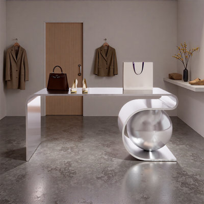 Modern Stainless Steel Display Table