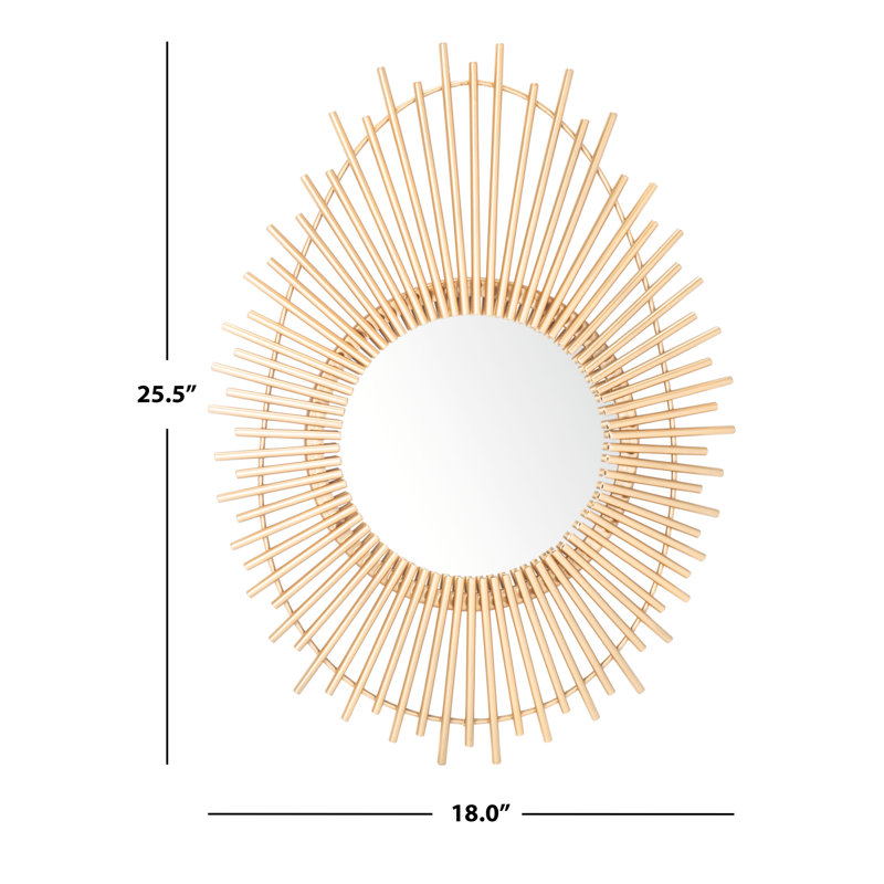 Ellianna Metal Flat Wall Mirror