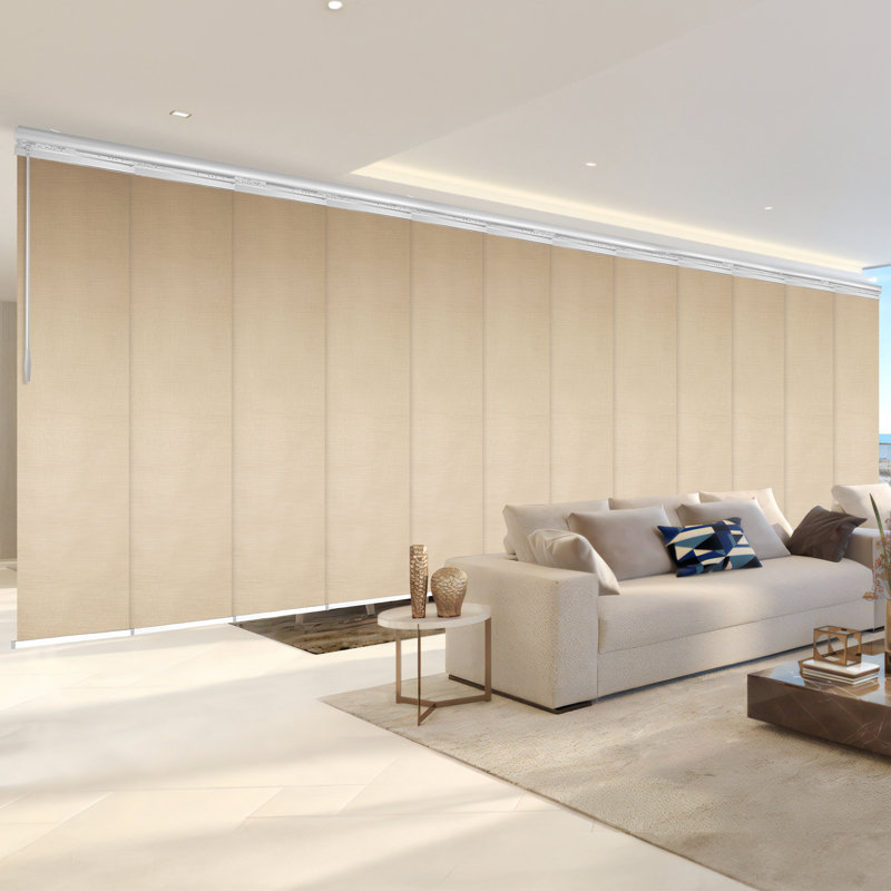 Rail double extensible Flax Gold 12 panneaux double rail blanc l 140-260 po x H 94 po, largeur de panneau 23,5 po