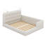 Grand lit plateforme tapissier avec 2 lampes de lecture-999223318