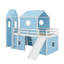 Lit mezzanine simple avec glissade et tour-434105515