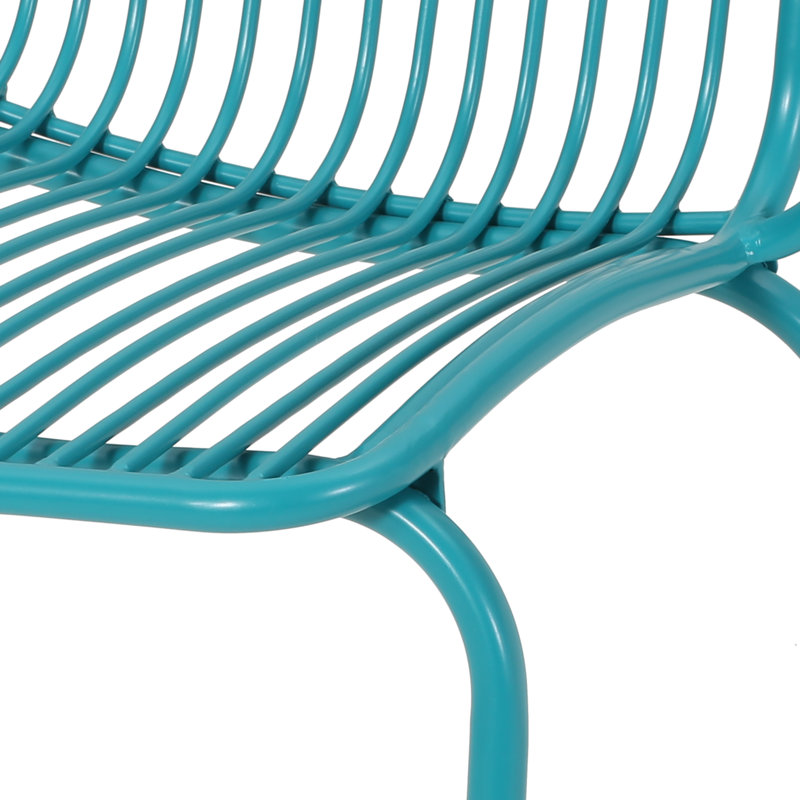 Chaise de patio Corbeil, Bleu sarcelle mat