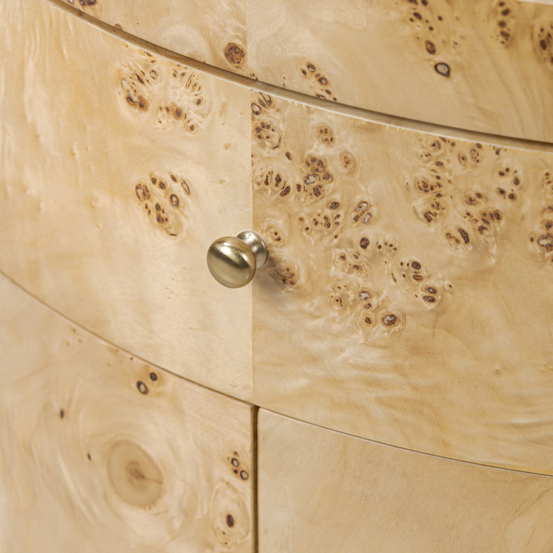 Ashton Nightstand-Natural Poplar Burl, Natural Poplar Burl