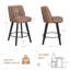 Tabouret de comptoir pivotant en bois massif Norflett-875811955