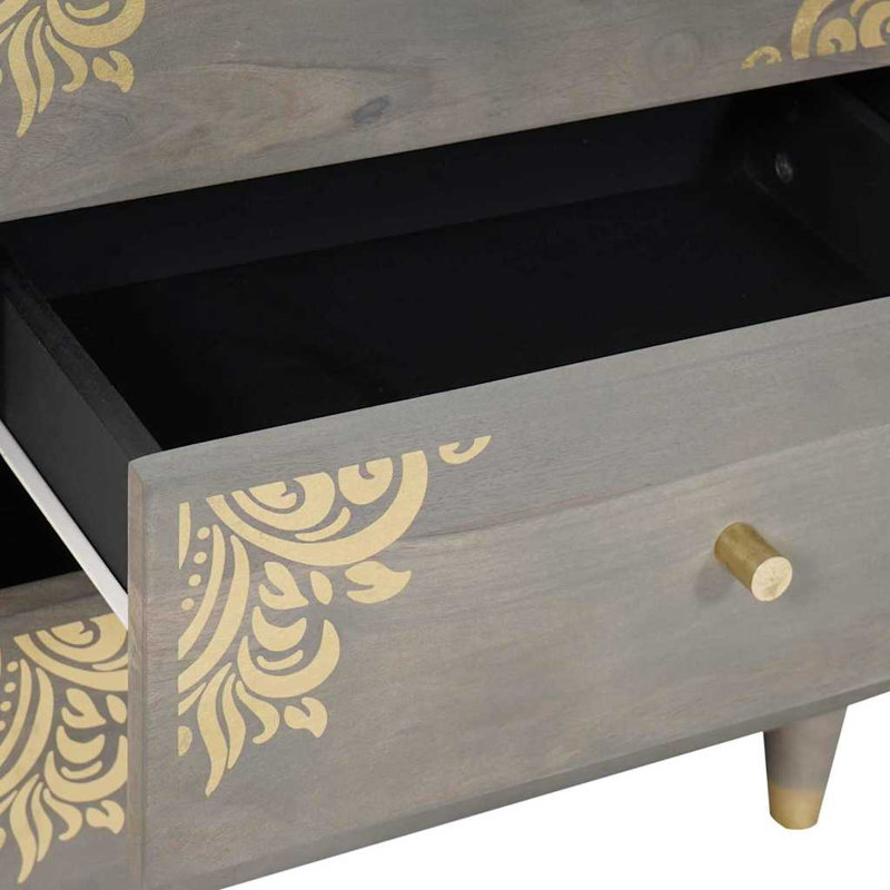 50cm W Solid Wood Bedside Table
