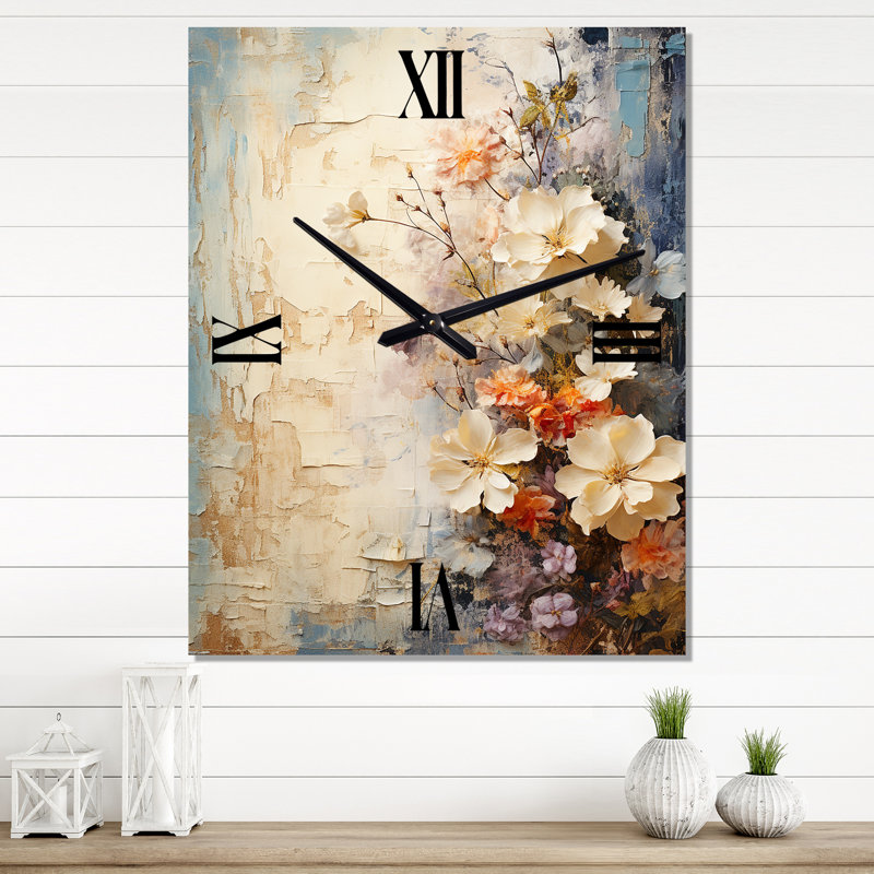 Arib - Horloge murale rétro rose, Petit