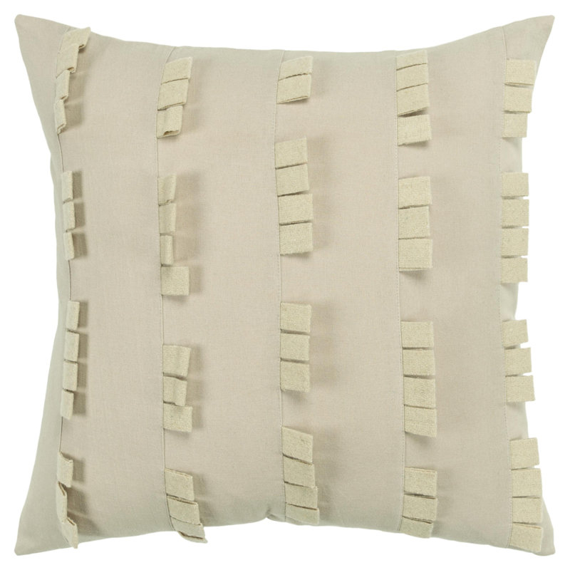 Coussin en coton ivoire 20 po