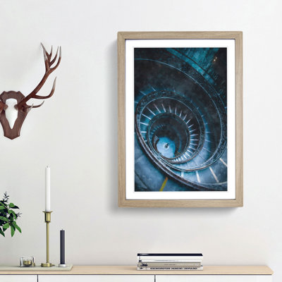 Spiral Staircase In Rome Painting - Framed Print