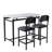 Kitchen Table Set, Dining Table And Chairs For 2, 3 Piece Dining Room Table Set With 2 Upholstered Chairs, Bar Dining Table Set For Small Spaces, Apartment, Breakfast, Pub