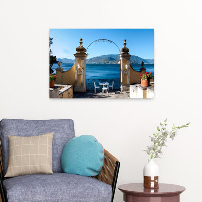 View Of Lake Como From A Patio Varenna Lombardy Italy Abstract Contemporary Landscape Nature Art