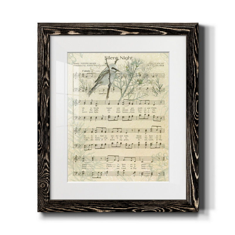 " Silent Night ", 20" H x 17" W x 1" D, Black