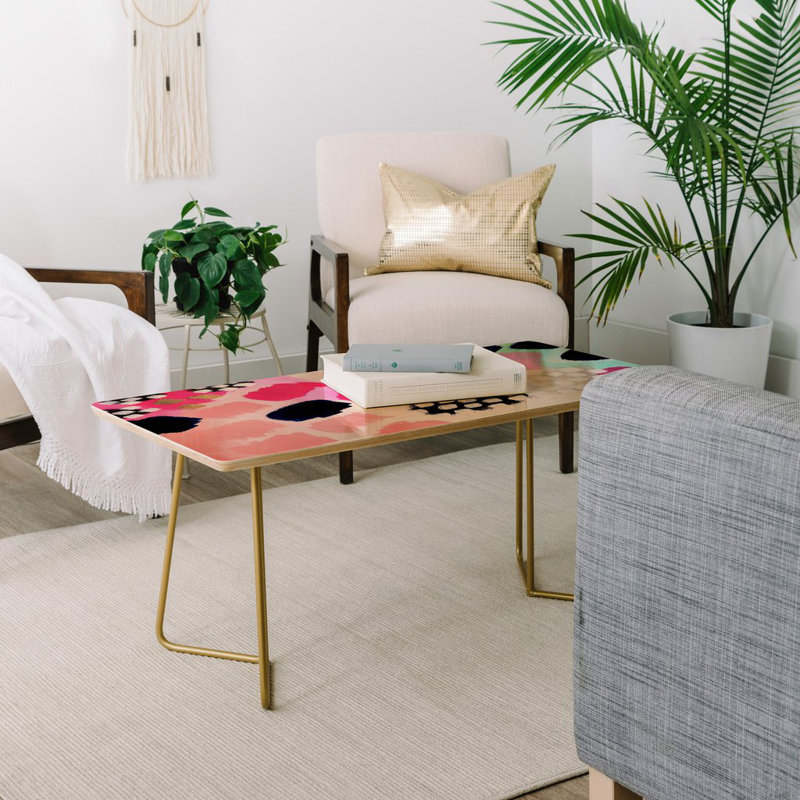 Solid Wood Top Coffee Table