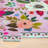 2' ×3' Pink Non-slip Area Rug, Boho Flower Washable Low Pile Indoor Entrance Mat For Living Room