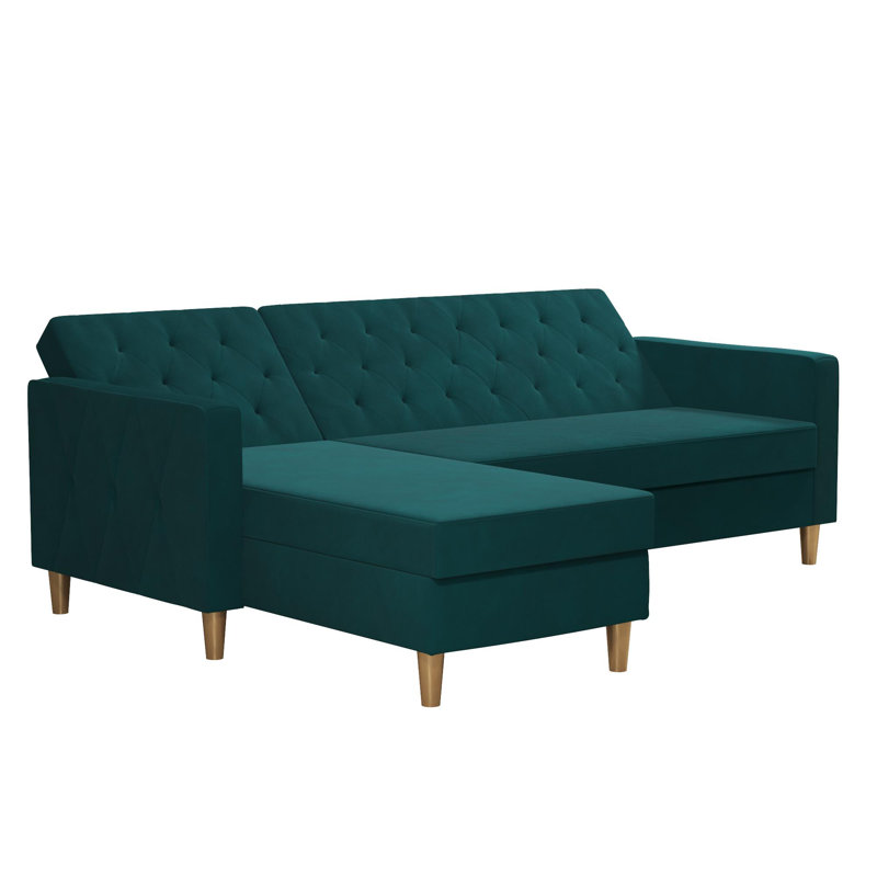 3 Seater Sofa Bed, Green Velvet