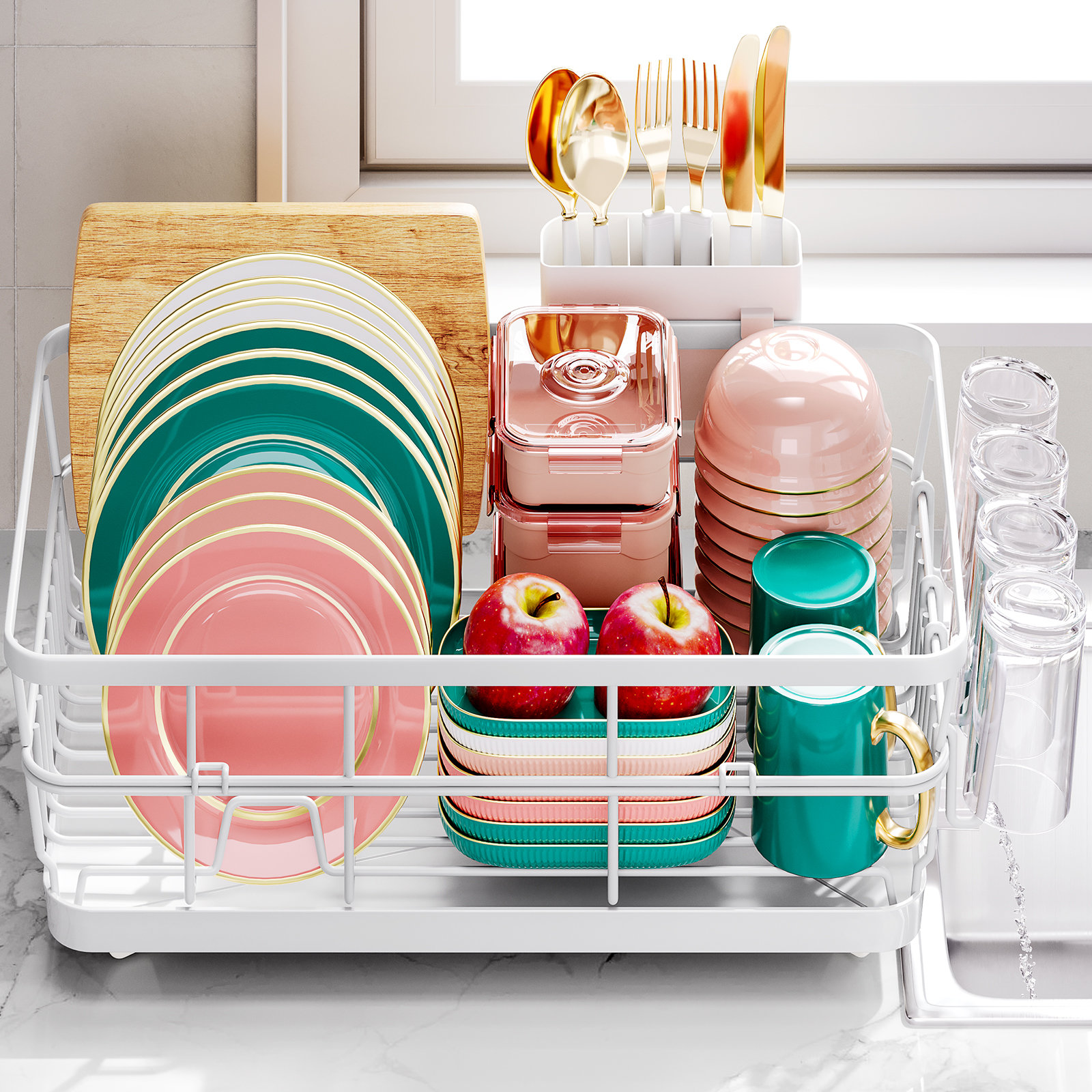 KINGRACK Dish Drying Rack for Kitchen Counter, Stainless Steel Dish ...