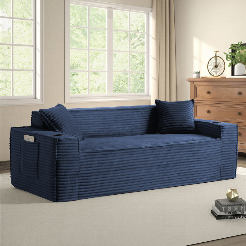 Canapé 80 po avec siège profond Boneless, Blue