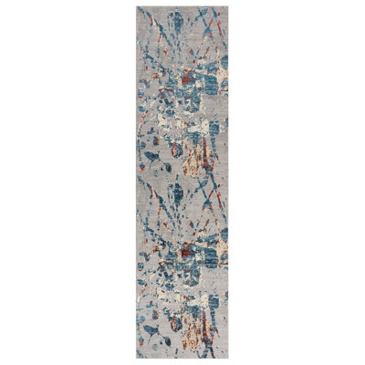 Lydian Abstract Area Rug in Grey