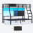 Bed  With 4 Storage Drawers & Shelves & Bedside Caddy, Twin  Beds With Charging Station & Led Lights, Metal Bed With Safety Guardrail & Angled Ladder-1972363513