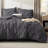 Bedsure Twin-XL Pintuck Bed-in-a-Bag- Dark Gray Pinch Pleat Comforter with Sheets, Pillowcases & Shams-101518315-101518301