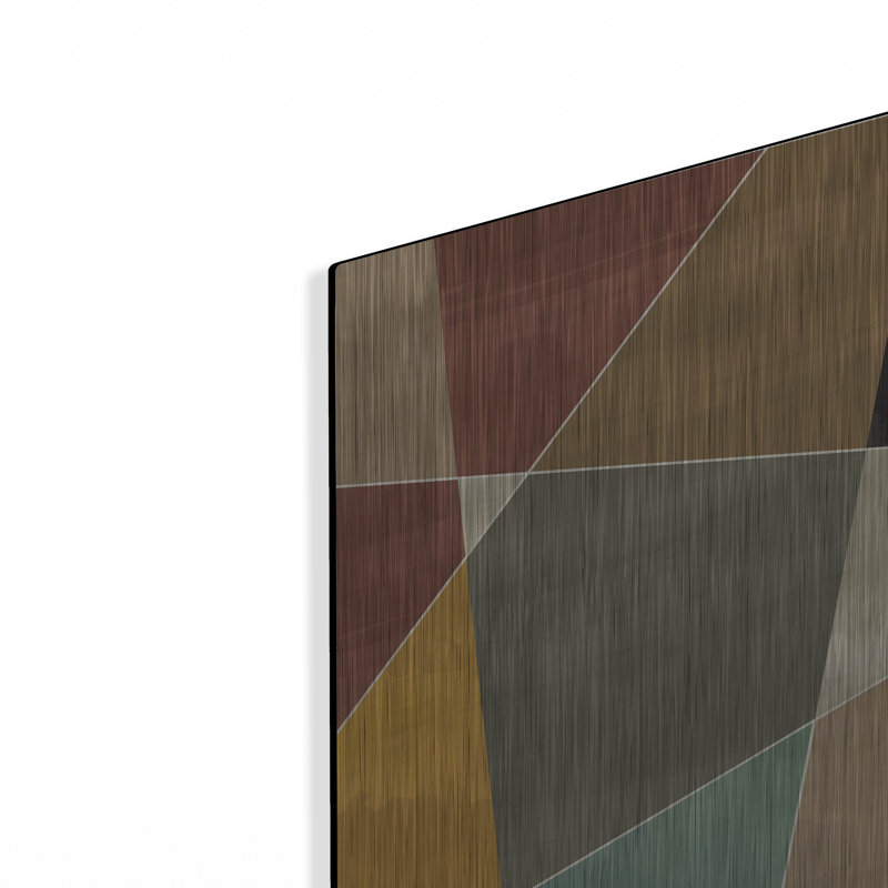 Ivy Bronx «Abstract Geometric 7» par Gary Williams, art mural en métal, H 16 po x l 12 po