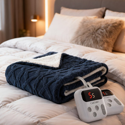 Striped Heated Blanket