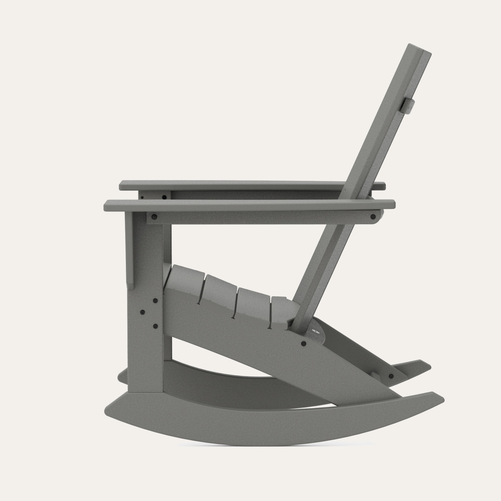 POLYWOOD® Modern Rocking Adirondack Chair, Slate Gray