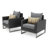 Sameko Amali 4-Piece Rattan Sofa Seating Group With Sunbrella Cushion Covers-31968823-31968830