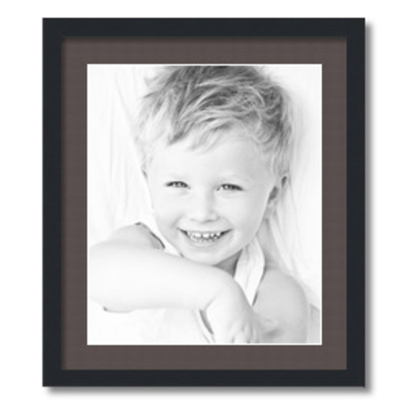 Matte Picture Frame with Mat, Chestnut