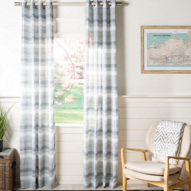 Ribeiro Semi Sheer Curtain Single Panel, 52" W x 84" L, Gray