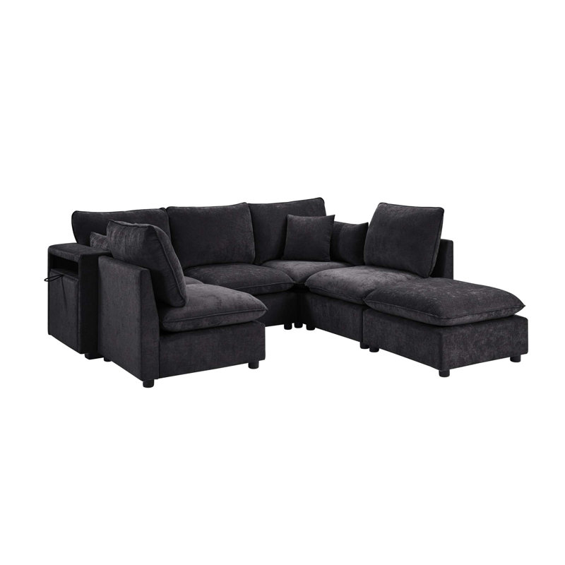 Canapé modulaire Modern, Noir