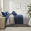 Ensemble d'édredon en faux suède 7 pièces Blue Cal King-121790511-121790507