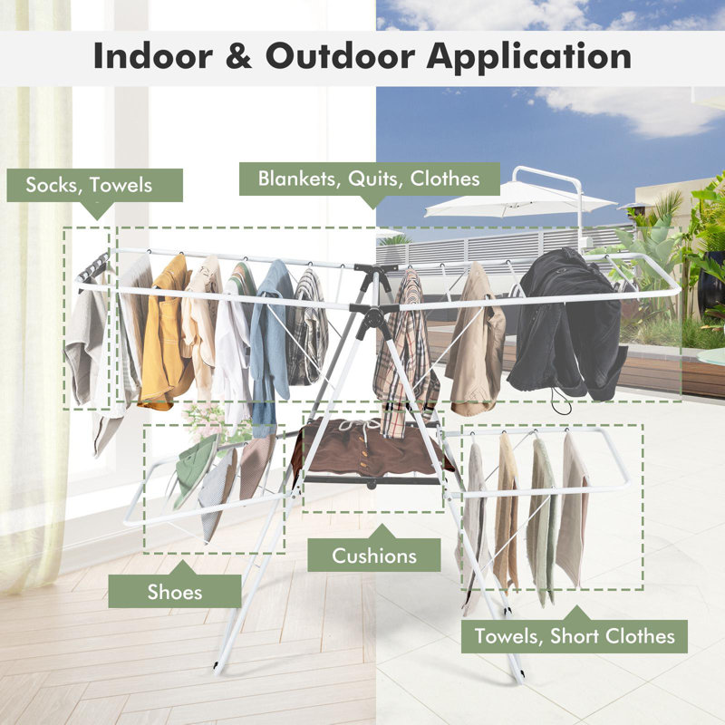 Steel Foldable Gullwing Drying Rack
