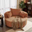 Fauteuil demi-tonneau pivotant à 360 degrés avec coussins amovibles-120079847