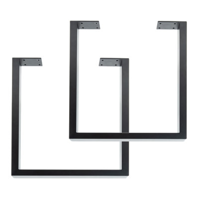 Modern Black Steel Square Table Legs