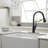 Single Hole Pull Out Kitchen Faucet With Sprayer Single Handle Kitchen Sink Faucets Modern High Arc Brass Kitchen Basin Taps With Deck Plate