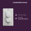 Ventilateur de plafond standard à 3 pales de 44 po avec commande murale et ensemble d'éclairage inclus Lasky-1282439289