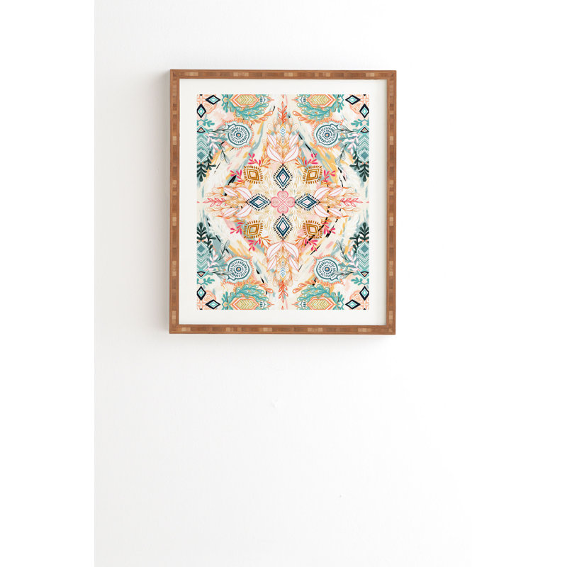 «Wonderland in Spring», impression, H 20 po x l 20 po x P 2 po, Armature en bambou, Pas de tapis