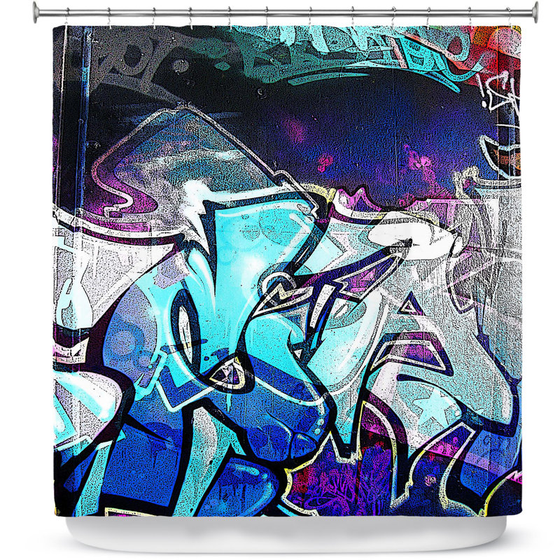 Rideau de douche simple graffiti 11