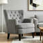 Chaise d'appoint rembourrée avec coussin moelleux Mid-Century-128598114